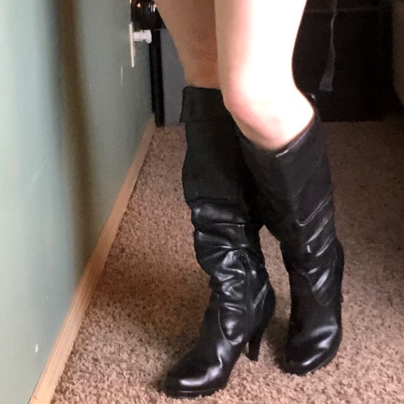 Rampage Black Knee High Boots - Picture 4 of 8